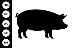 Silhouette Pig SVG Product Image 1