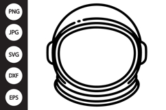 Astronaut Helmet Outline SVG, Coloring Page Product Image 1