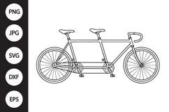 Tandem Bicycle SVG Product Image 1