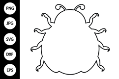 Ladybug Outline SVG, Coloring Page Product Image 1