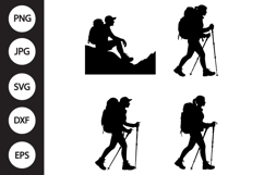 Hiker SVG, Hiker Clipart Product Image 1