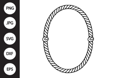 Rope Oval Frame SVG Product Image 1