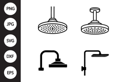Shower Head SVG, Shower Head Clipart Product Image 1