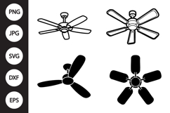 Ceiling Fan SVG, Ceiling Fan Clipart Product Image 1