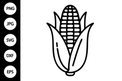 Corn Outline SVG, Coloring Page Product Image 1