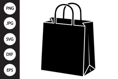 Paper Bag Silhouette SVG Product Image 1