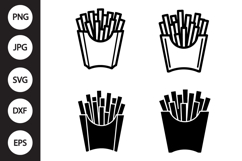 French Fries SVG, French Fries Clipart Product Image 1
