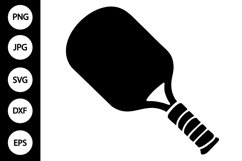 Silhouette Pickleball Racket SVG Product Image 1