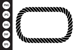 Rope Rectangle Frame SVG Product Image 1
