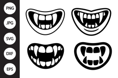 Vampire Teeth SVG, Vampire Teeth Clipart Product Image 1