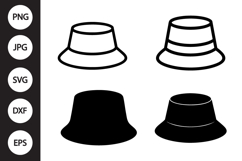 Bucket Hat SVG, Bucket Hat Clipart Product Image 1