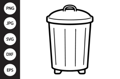 Trash Can SVG Product Image 1