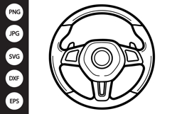 Steering Wheel SVG Product Image 1
