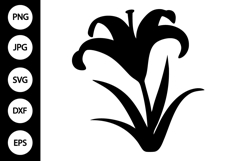 Silhouette Lily SVG Product Image 1