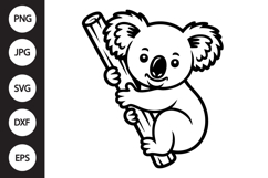 Koala Outline SVG, Coloring Page Product Image 1
