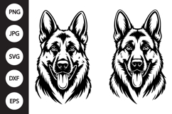 German Shepherd Head SVG, German Shepherd Head Clipart Product Image 1