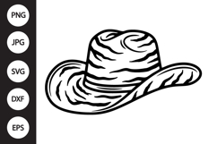 Cowboy Hat with Tiger Print SVG Product Image 1