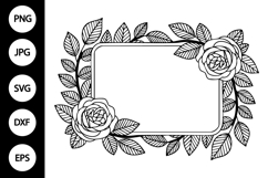 Floral Frame SVG Product Image 1