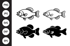 Crappie SVG, Crappie Clipart Product Image 1