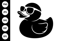 Duck With Sunglasses SVG Product Image 1