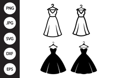 Bridesmaid Dresses SVG, Bridesmaid Dresses Clipart Product Image 1
