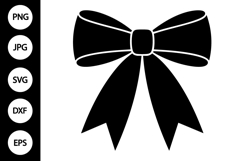 Ribbon Bow Silhouette SVG Product Image 1