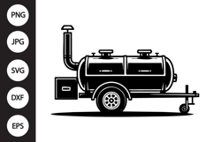 Bbq Smoker Trailer SVG Product Image 1