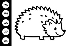 Outline Hedgehog SVG, Coloring Page Product Image 1