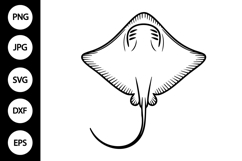 Stingray Outline SVG, Coloring Page Product Image 1