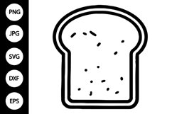 Outline Bread SVG, Coloring Page Product Image 1