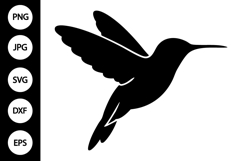 Hummingbird SVG, Hummingbird Silhouette Product Image 1