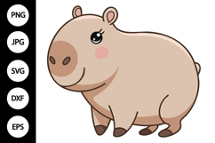 Cute Capybara SVG Product Image 1