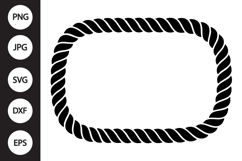 Rope Rectangle Frame SVG Product Image 1