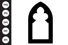 Arabic Window Silhouette SVG Product Image 1