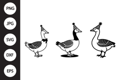 Party Goose SVG, Party Goose Clipart Product Image 1