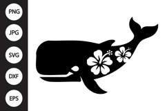 Floral Whale SVG Product Image 1