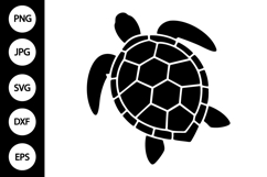 Sea Turtle Silhouette SVG Product Image 1