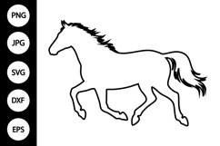 Running Horse Outline SVG Product Image 1