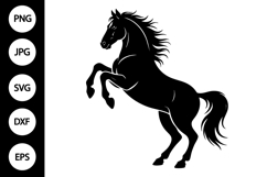 Rearing Horse Silhouette SVG Product Image 1