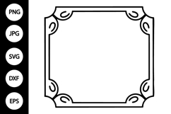 Elegant Thin Decorative Frame SVG Product Image 1