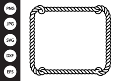 Rope Rectangle Frame SVG Product Image 1