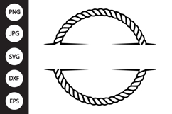 Circle Rope Split Monogram SVG Product Image 1