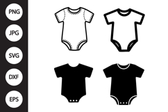 Baby Bodysuit SVG, Baby Bodysuit Clipart Product Image 1