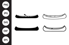 Canoe SVG, Kayak SVG, Canoe Clipart Product Image 1