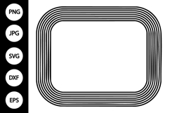 Rounded Rectangle Double Frame SVG Product Image 1