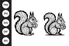 Geometric Squirrel SVG, Geometric Squirrel Clipart Product Image 1