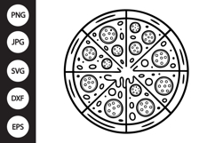 Pizza Outline SVG, Coloring Page Product Image 1