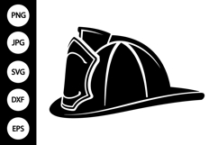 Fireman Hat Silhouette SVG Product Image 1