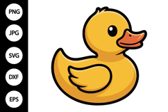 Rubber Duck Clipart SVG Product Image 1