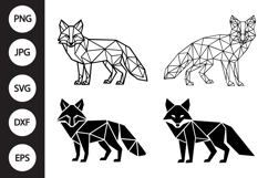 Geometric Fox SVG, Geometric Fox Clipart Product Image 1